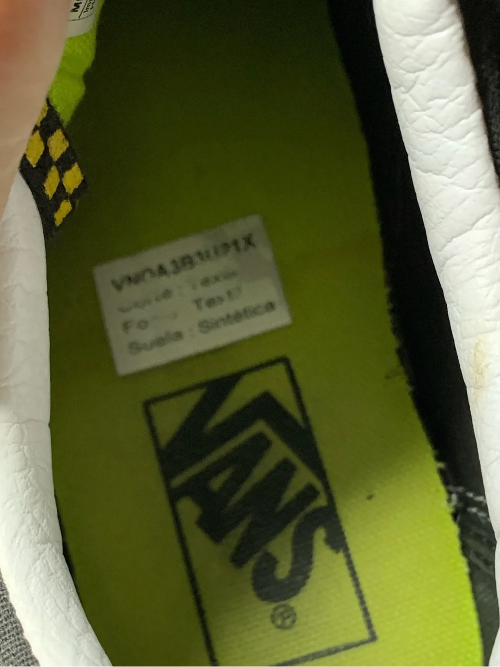 Vans Black, Yellow & Hot Pink Low-Top Sneakers with Checkerboard Laces